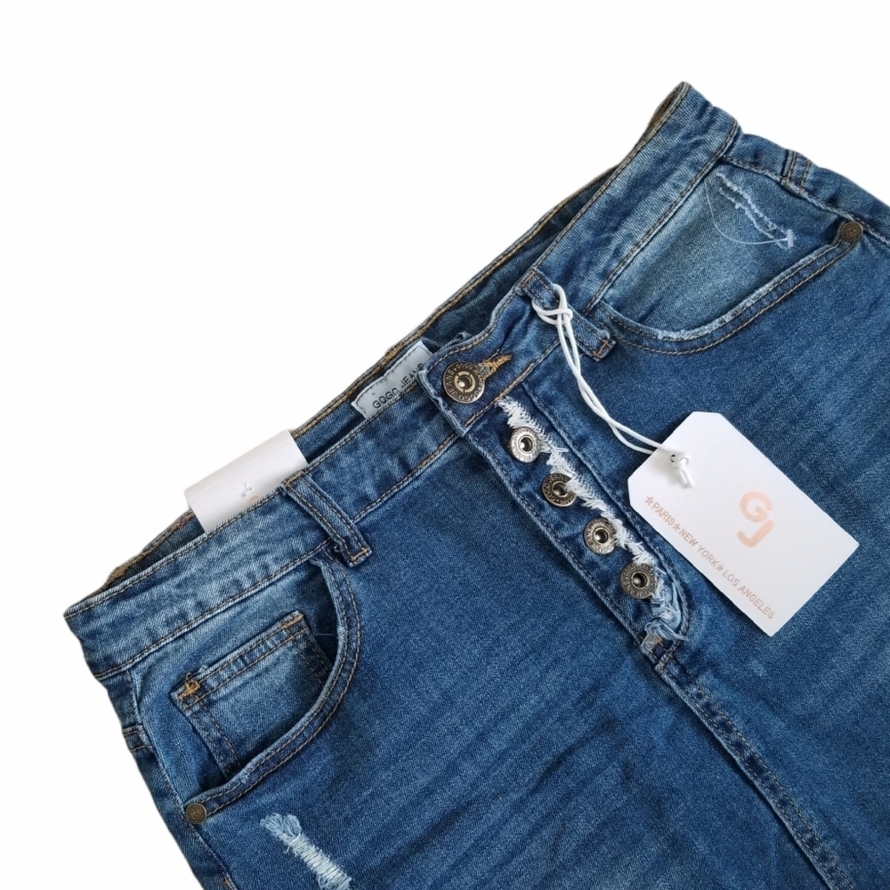 Gogo Jeans USA Size 11 Button Fly Jeans Skirt. - Picture 2 of 5